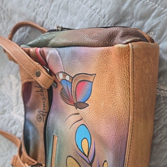 ANUSHKA HAND PAINTED BEAUTIFUL BAG W WALLET. - Picture 16 of 16